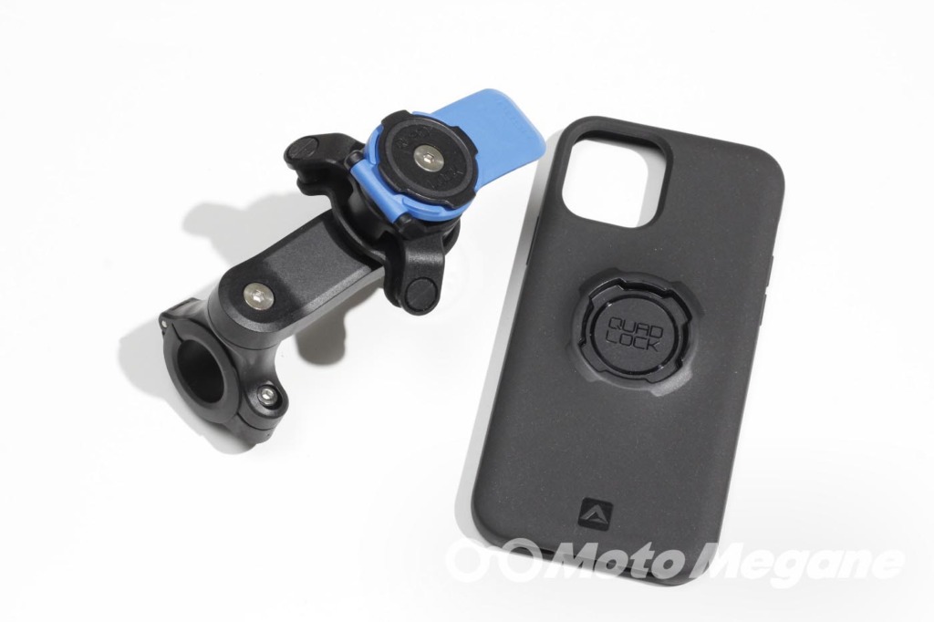 Quad Lock HANDLEBAR MOUNT V2 & 衝撃吸収ダンパーQLA-VDM & CASE FOR IPHONE12/12PROの写真