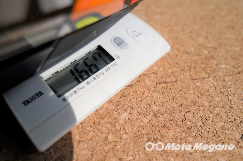 Mサイズは実測値で1667g