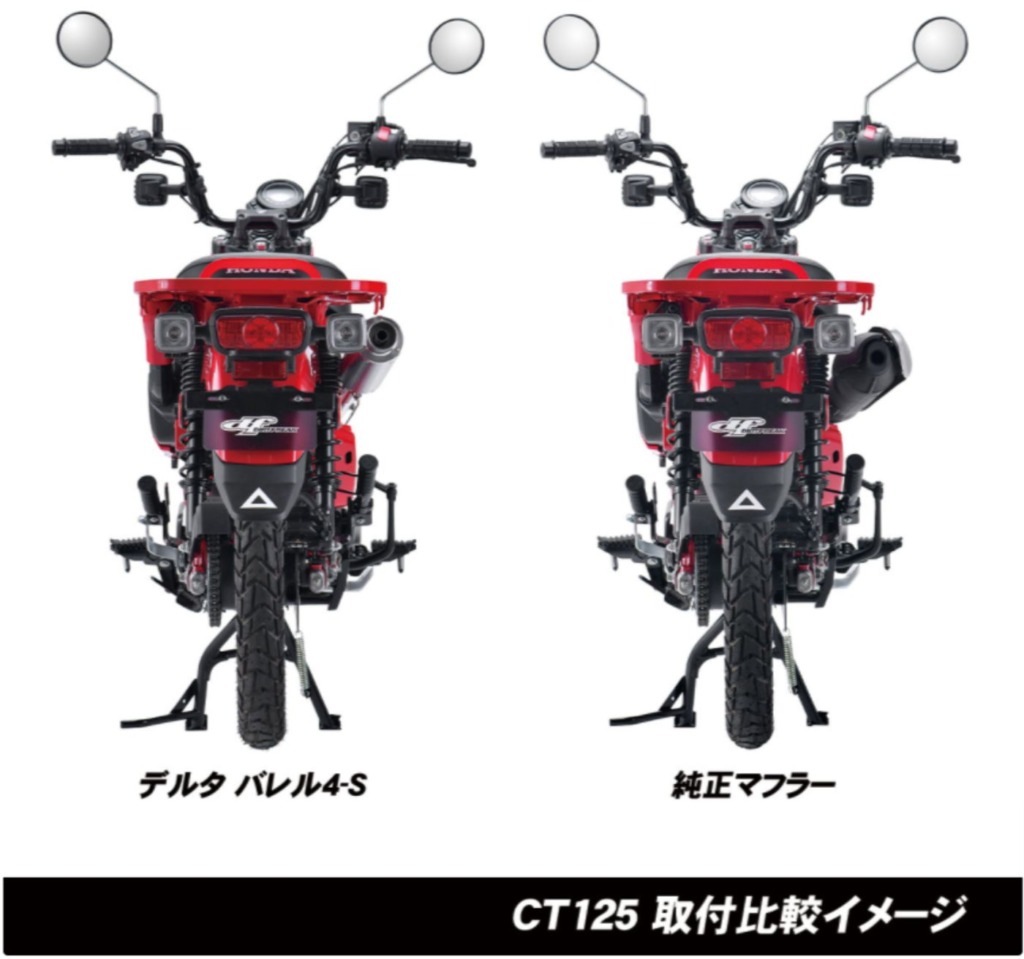 DELTA CT125用バレル4-sミニマフラー