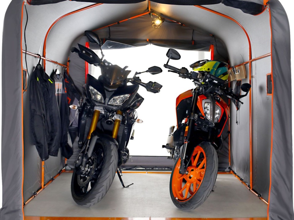 ドッペルギャンガー バイクガレージ 2500 ワイド DCC538W-GY 2台