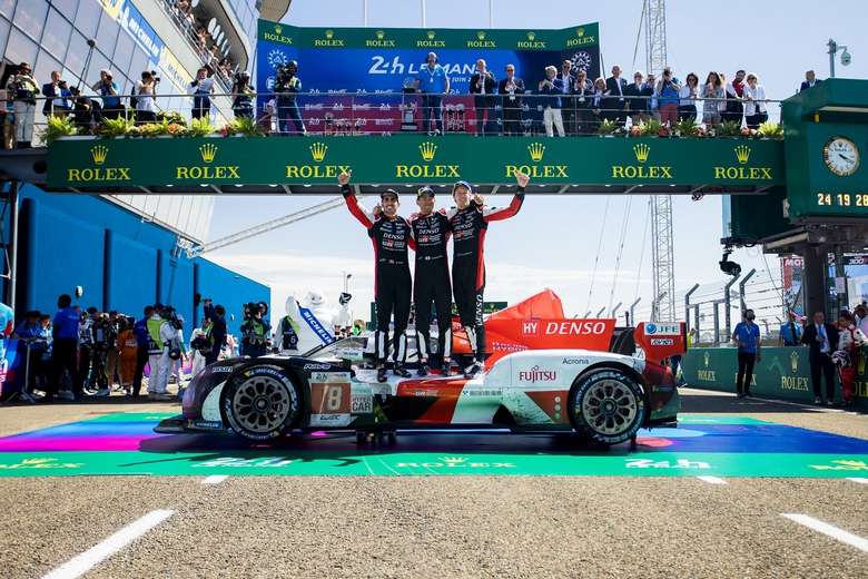 ル・マン24時間レース優勝車両 #8 GR010 HYBRIDをTGRブースにて展示