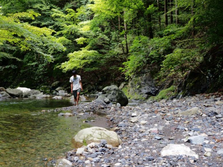 檜原村らしい渓流を楽しめるポイントも!(FUJIKURA FIELD)