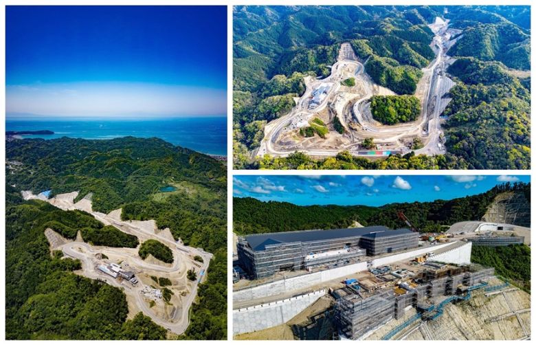 2023年春の開業に向けて建設⼯事が進⾏中