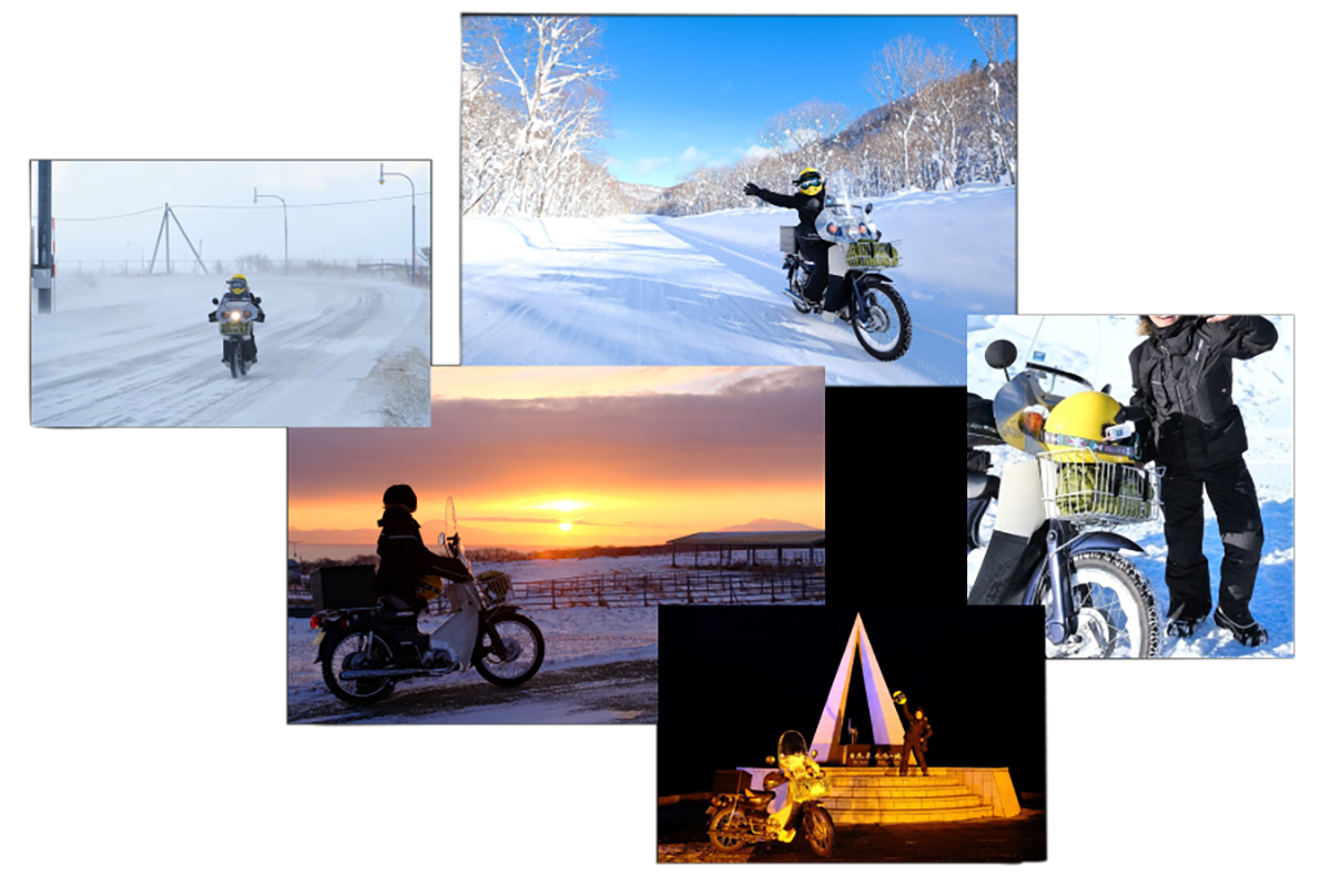 多くの“年越し宗谷岬ライダー”から選ばれているラフランドロードの『プリマロフト®』プロダクツ。写真提供:高木はるか。