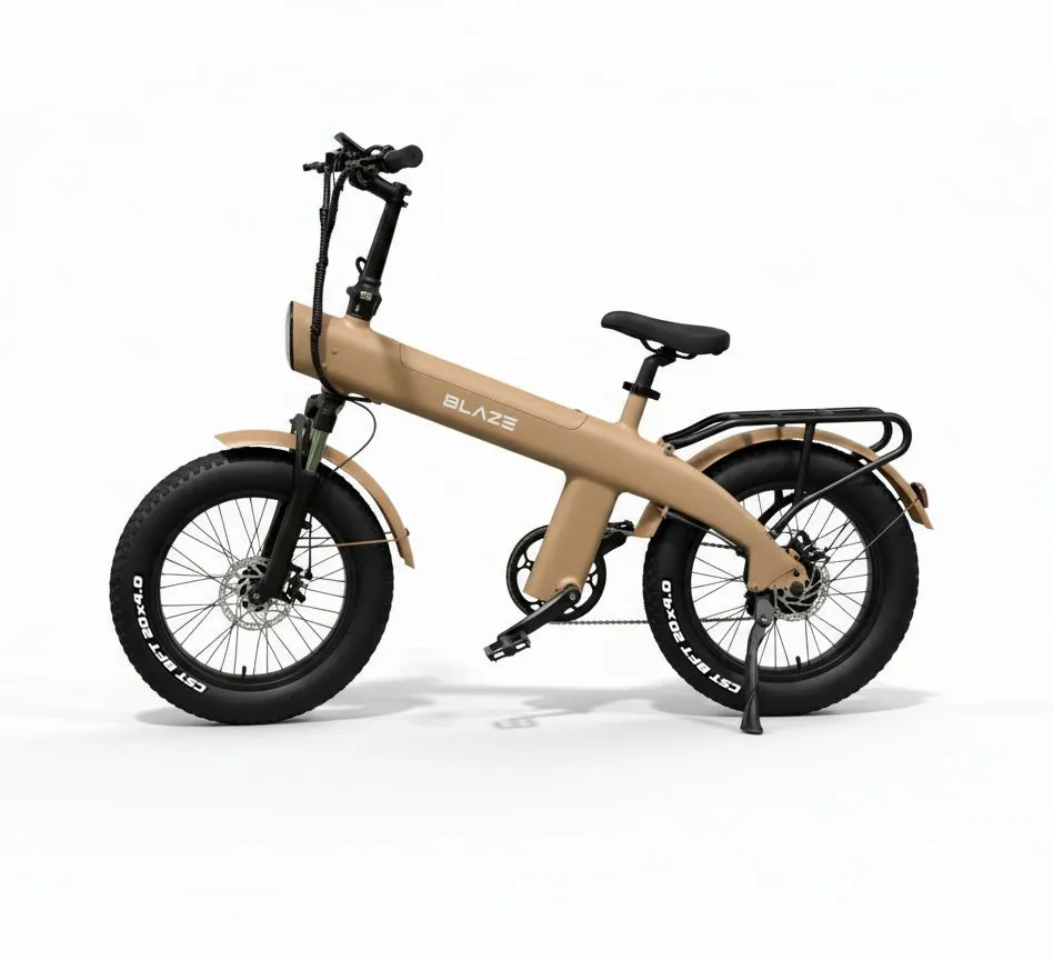 ベージュの電動自転車